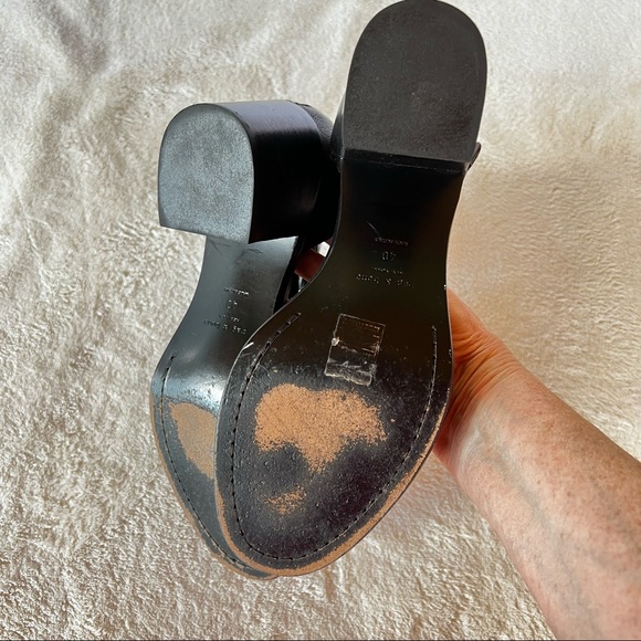 RAG & BONE CHUNKY STRAPPY BLACK LEATHER SUEDE MADRID CITY SANDAL SIZE 40 - Picture 9 of 13